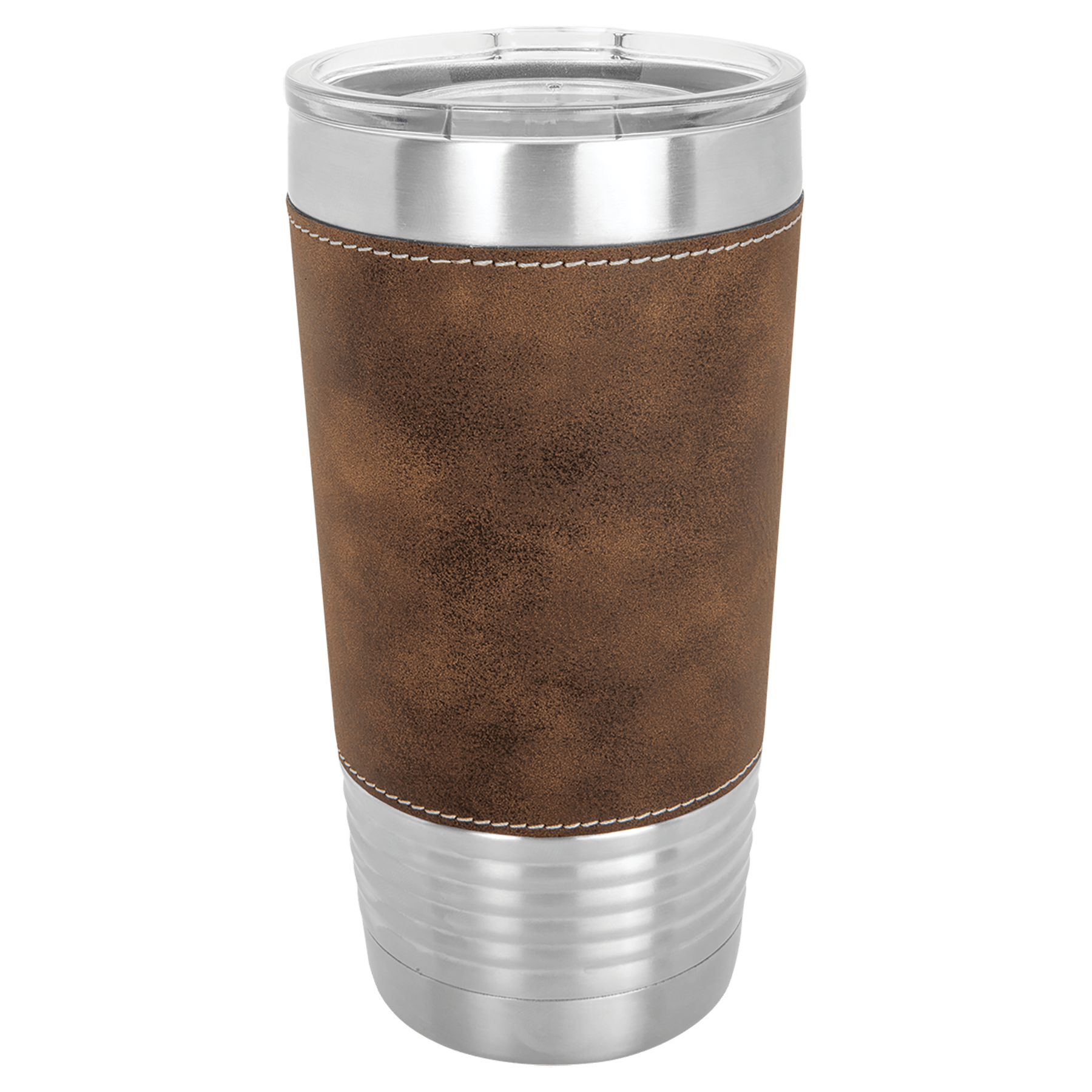 PC  20 oz. Rustic/Silver Laserable Leatherette Tumbler