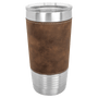 PC  20 oz. Rustic/Silver Laserable Leatherette Tumbler