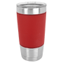 Polar Camel 20 oz. Red Leatherette Tumbler with Clear Lid
