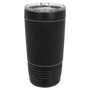 Polar Camel 20 oz. Black w/Black/Silver Leatherette Tumbler