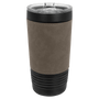 Polar Camel 20 oz. Black w/Gray Leatherette Tumbler