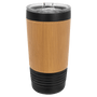 Polar Camel 20 oz. Black w/Bamboo Leatherette Tumbler
