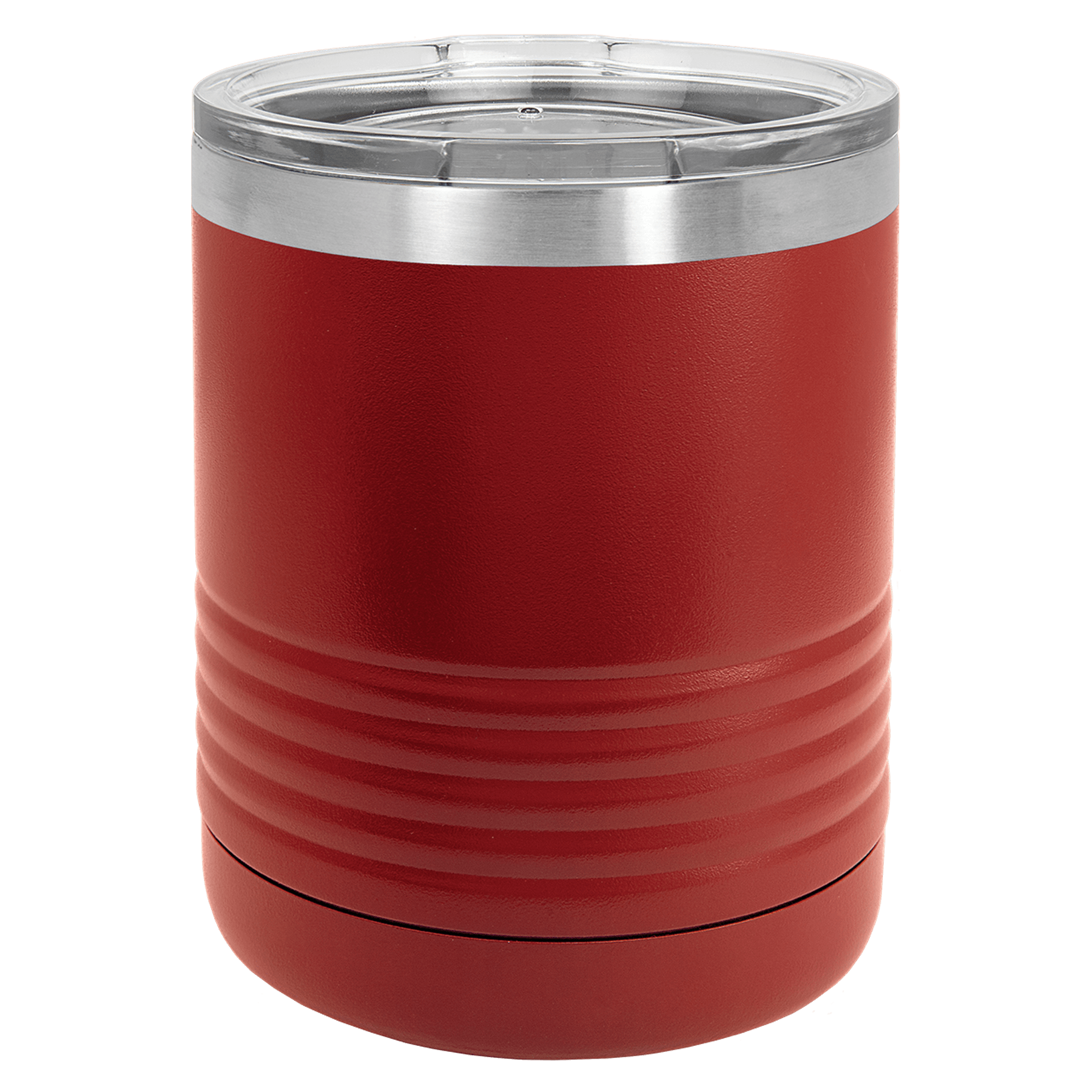 Polar Camel 10 oz. Maroon Ringneck Tumbler w/Clear Lid