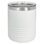 Polar Camel 10 oz. White Ringneck Tumbler w/Clear Lid