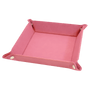 6" x 6" Pink Leatherette Snap Up Tray with Silver Snaps