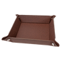 6" x 6" Football Leatherette Snap Up Tray with Silver Snaps