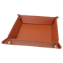 6" x 6" Basketball Leatherette Snap Up Tray w/Silver Snaps