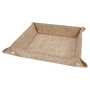 6" x 6" Sublimatable Burlap Snap Up Tray with Silver Snaps
