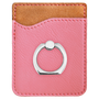 Pink Leatherette Phone Wallet with Silver Ring