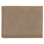 Light Brown Leatherette Bi-Fold Wallet w/Flip  ID Display