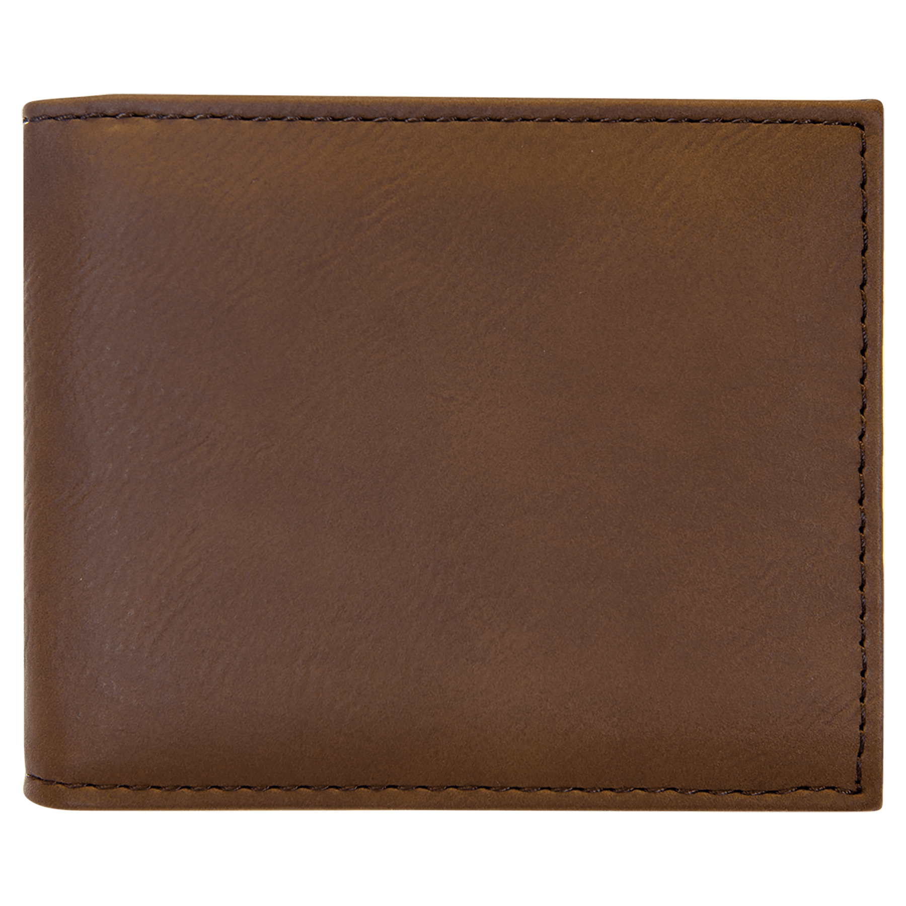 Dark Brown Leatherette Bi-Fold Wallet w/Flip  ID Display