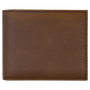 Dark Brown Leatherette Bi-Fold Wallet w/Flip  ID Display