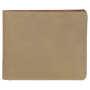 4.5" x 3.5" Light Brown Leatherette Bifold Wallet