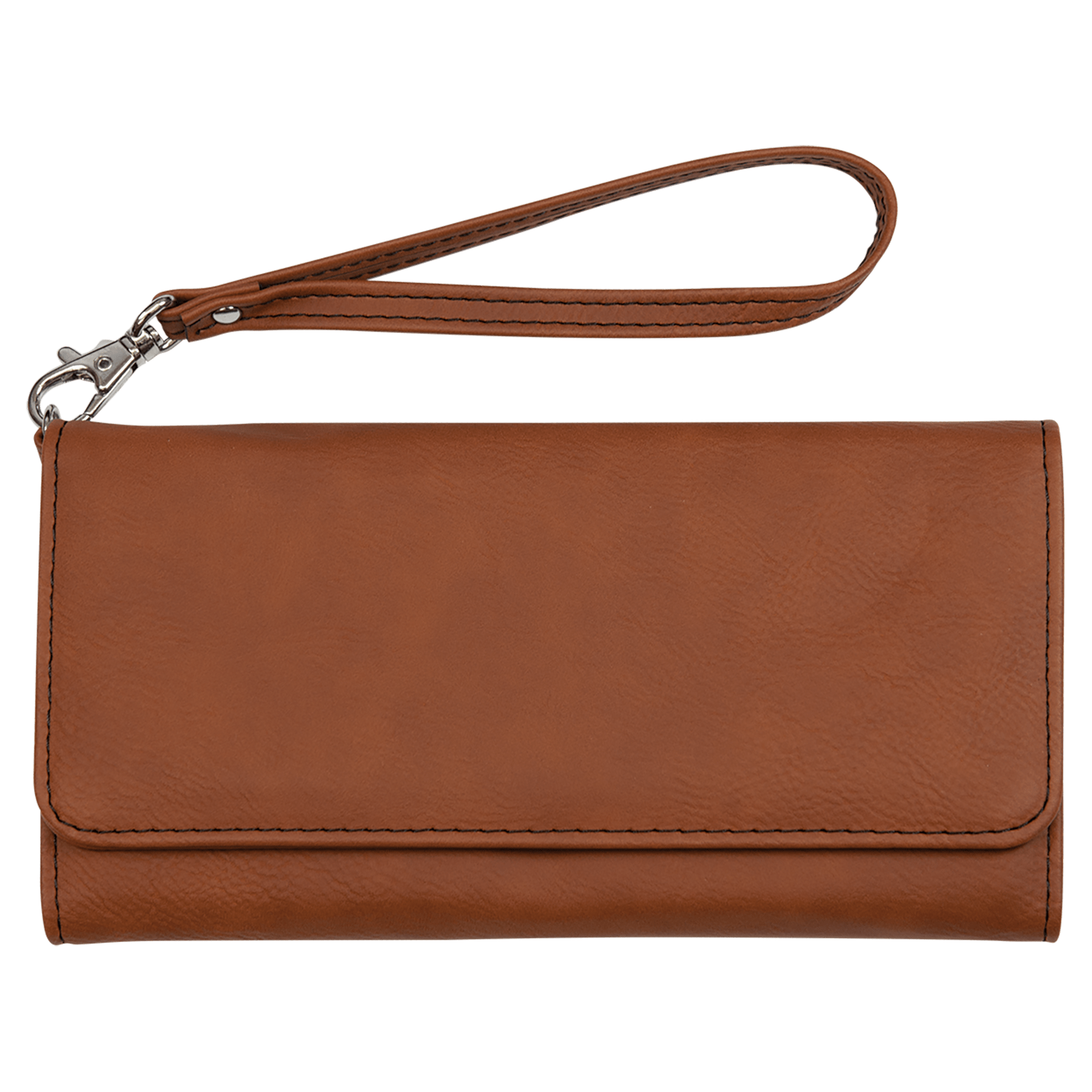 7.5" x 4" Rawhide Leatherette Wallet with Strap