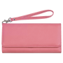 7.5" x 4" Pink Leatherette Wallet with Strap