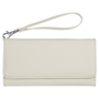 7.5" x 4" White Leatherette Wallet with Strap