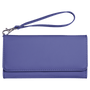 7.5" x 4" Purple Leatherette Wallet with Strap