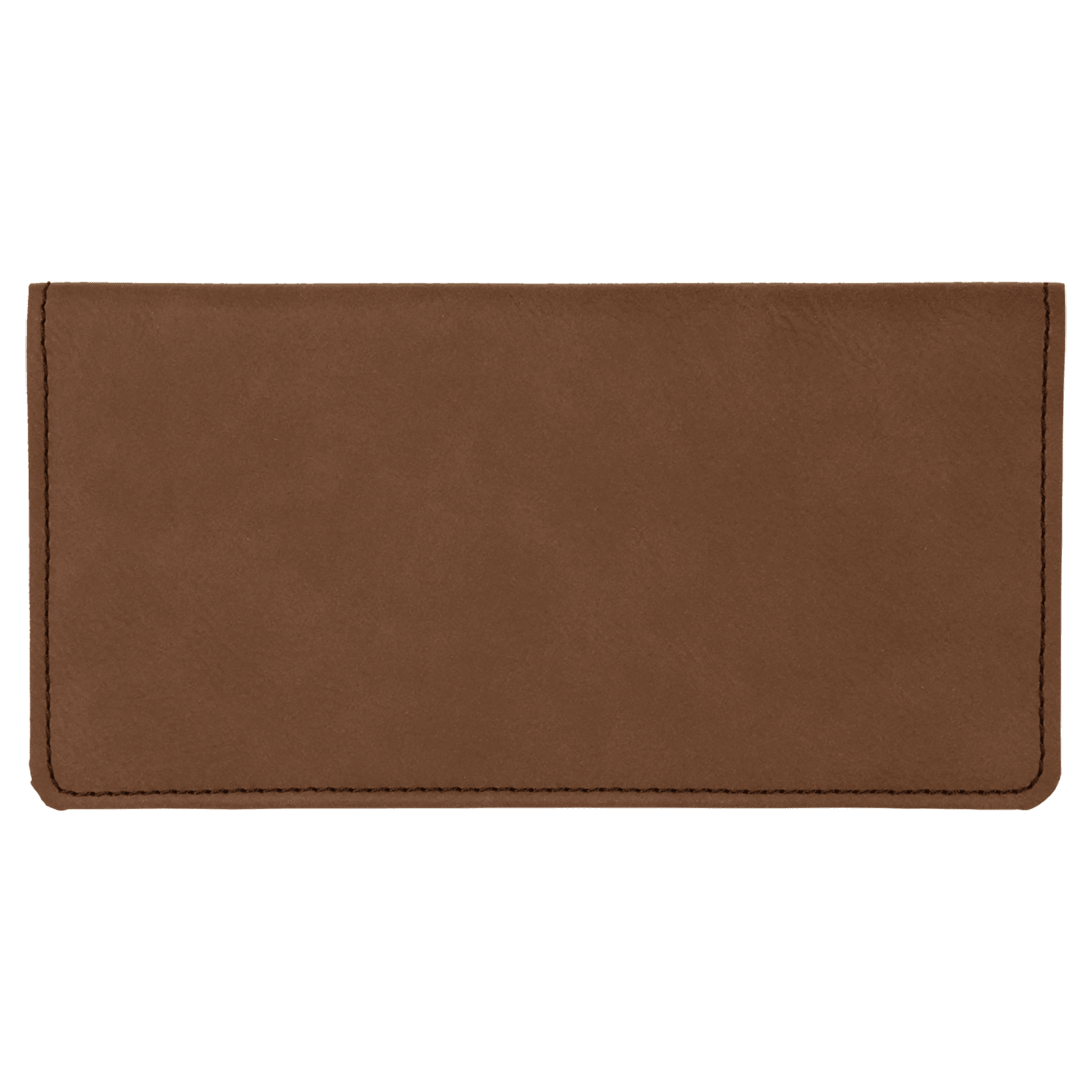 6.75" x 3.5" Dark Brown Leatherette Checkbook Cover