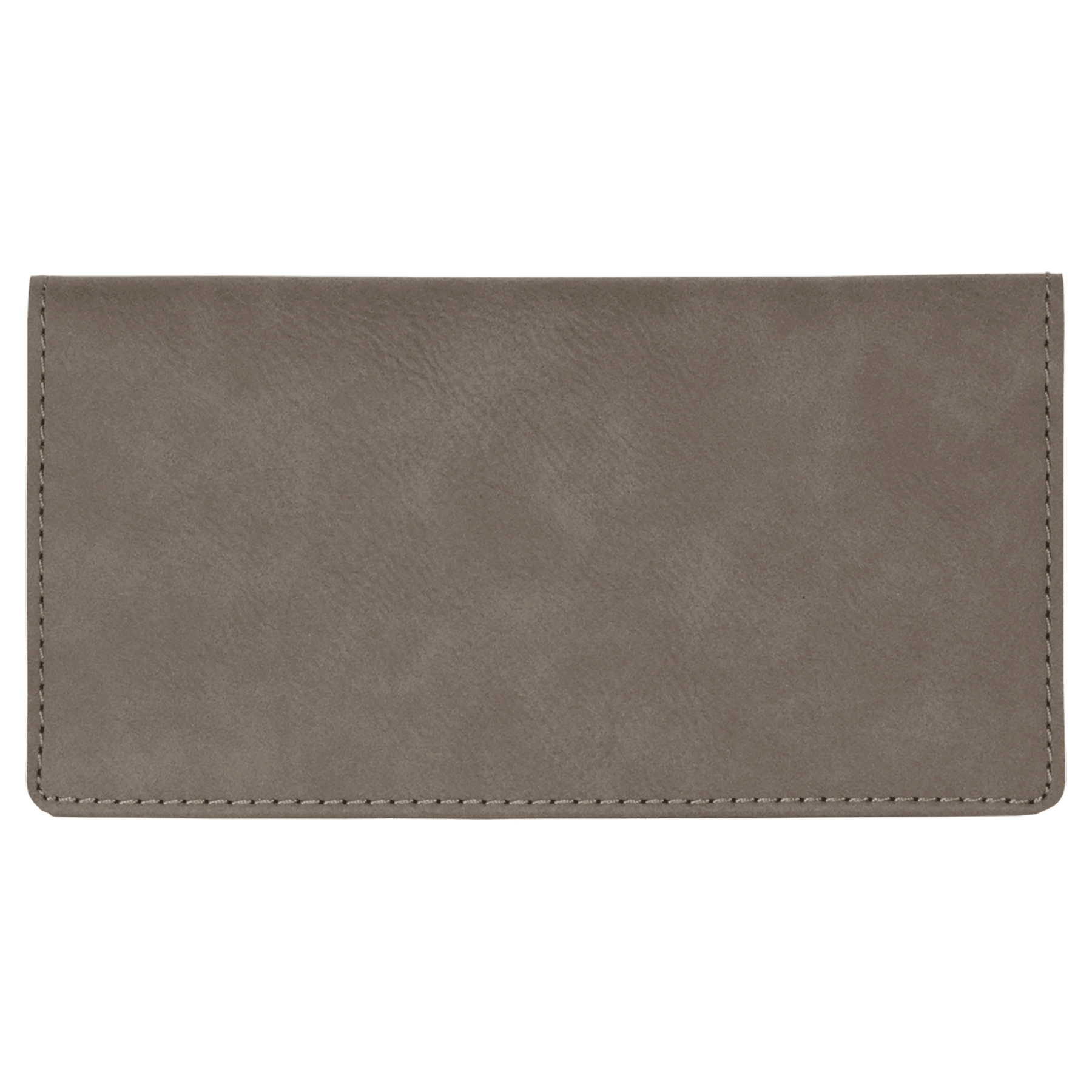 6.75" x 3.5" Gray Leatherette Checkbook Cover