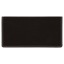 6.75" x 3.5" Black/Silver Leatherette Checkbook Cover