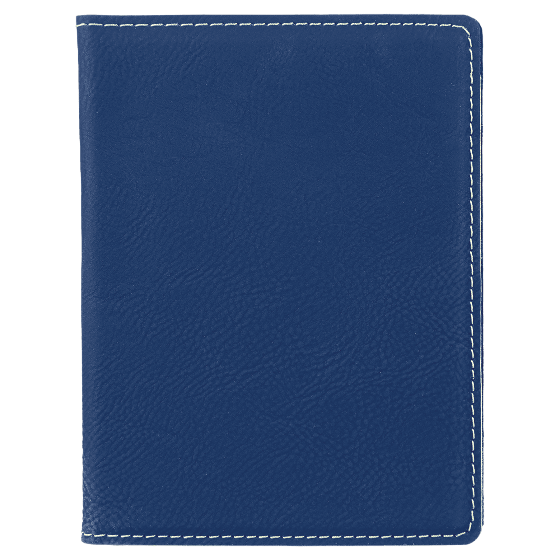 4.25" x 5.5" Blue/Silver Leatherette Passport Holder