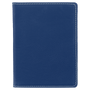 4.25" x 5.5" Blue/Silver Leatherette Passport Holder
