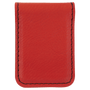1.75" x 2.5" Red Leatherette Money Clip