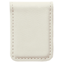 1.75" x 2.5" White Leatherette Money Clip