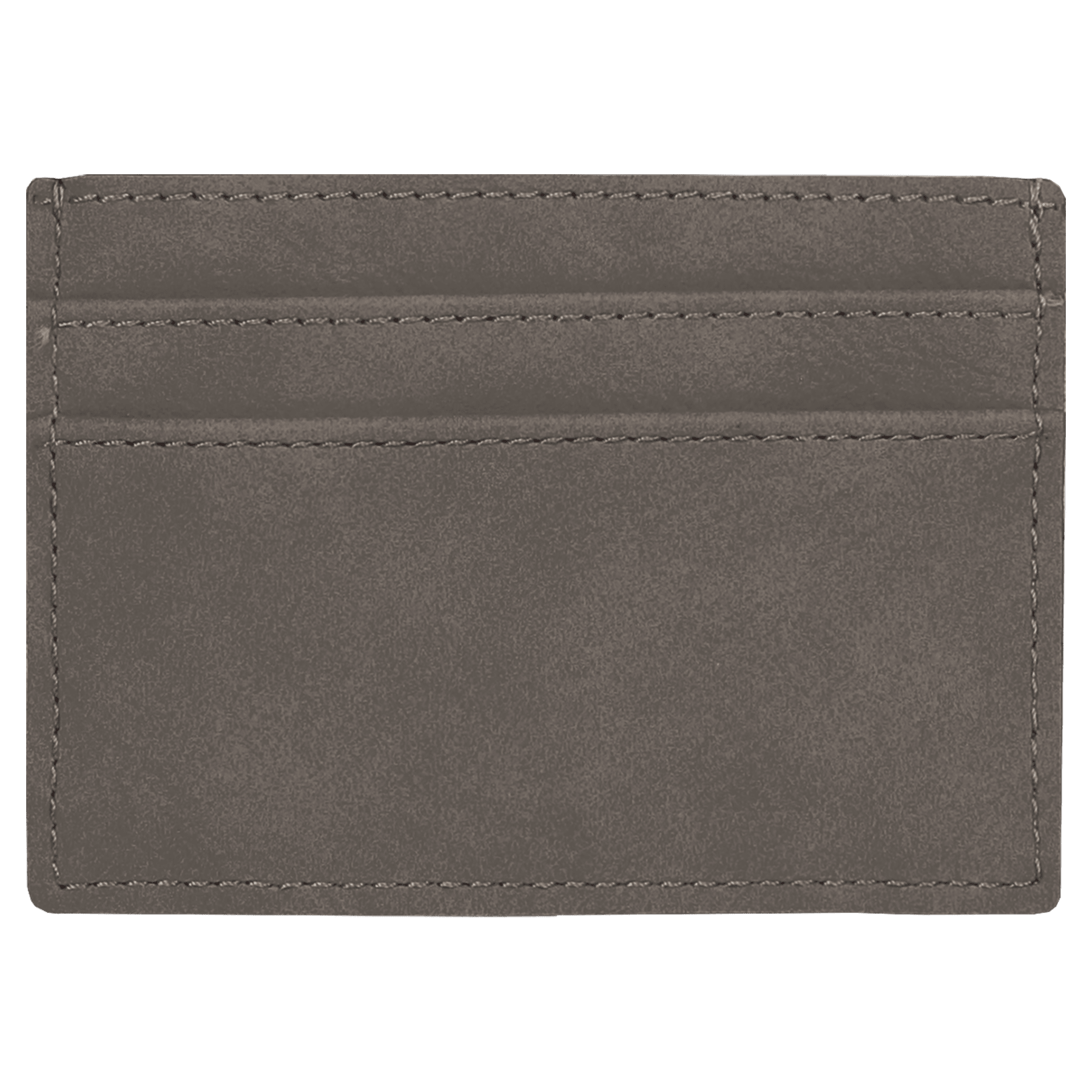 4" x 2.75" Gray Leatherette Wallet Clip