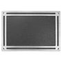 Silver/Black Rectangle Cast Aluminum Sign w/4 Screws
