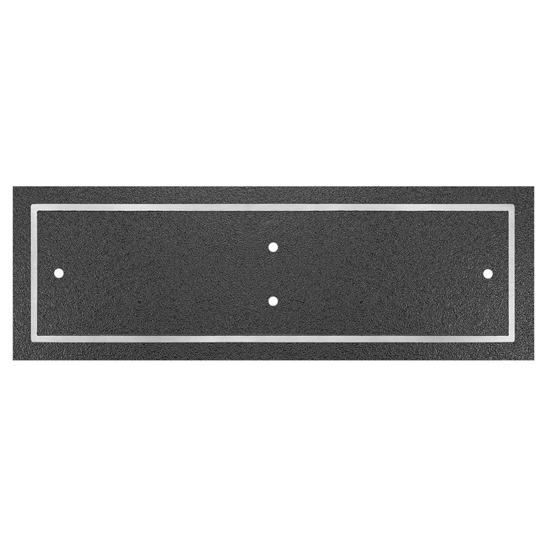 Silver/Black Rectangle Cast Aluminum Sign w/2 Screws