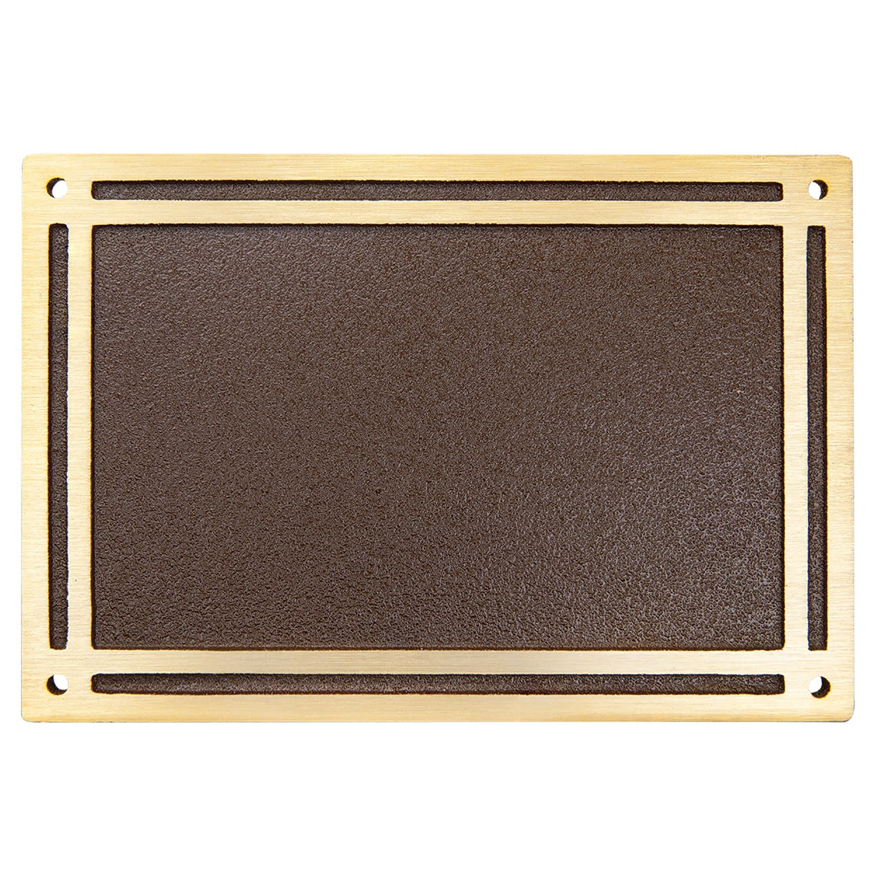 Bronze/Brown Rectangle Cast Aluminum Sign w/ 4 Screws
