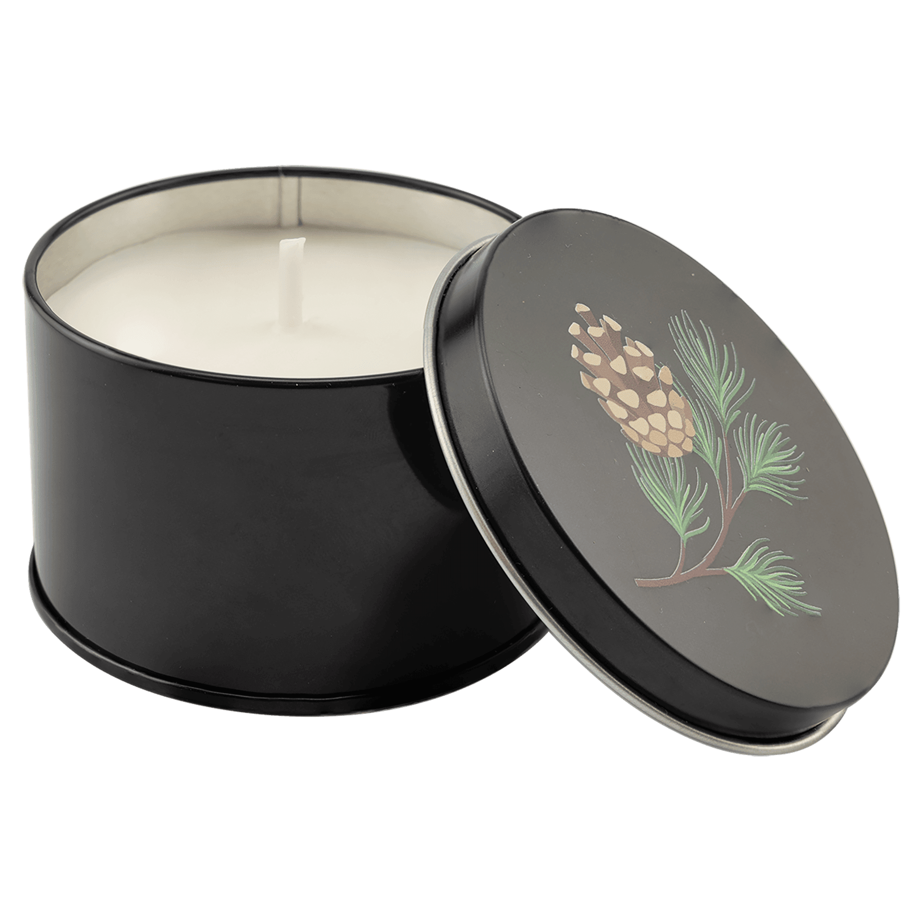 5.3 oz. Candle in a Black Metal Tin - CND02
