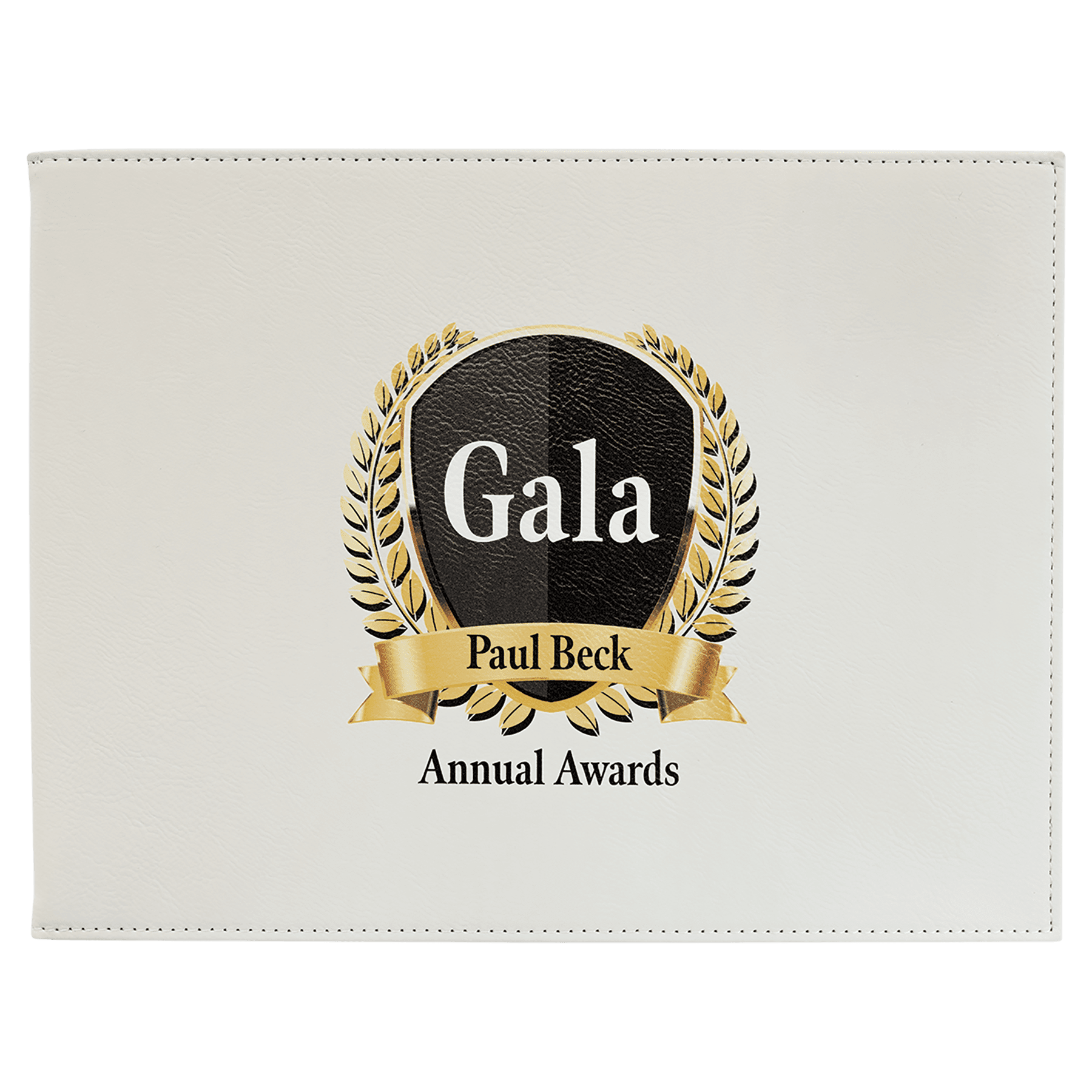 9" x 12" White Leatherette Certificate Holder