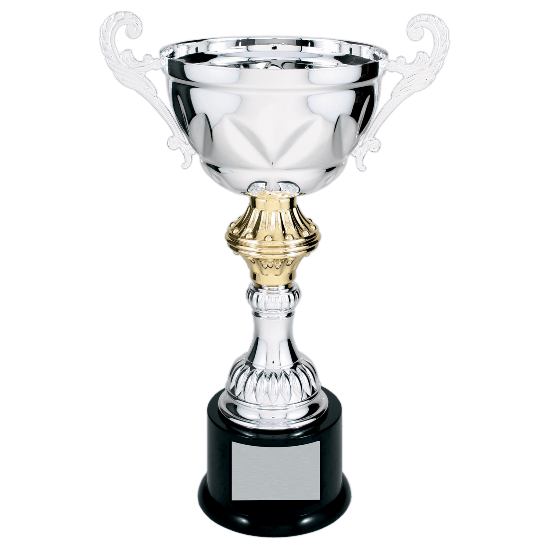 Metal Cup with Handles Trophy on Plastic Base - ACU09