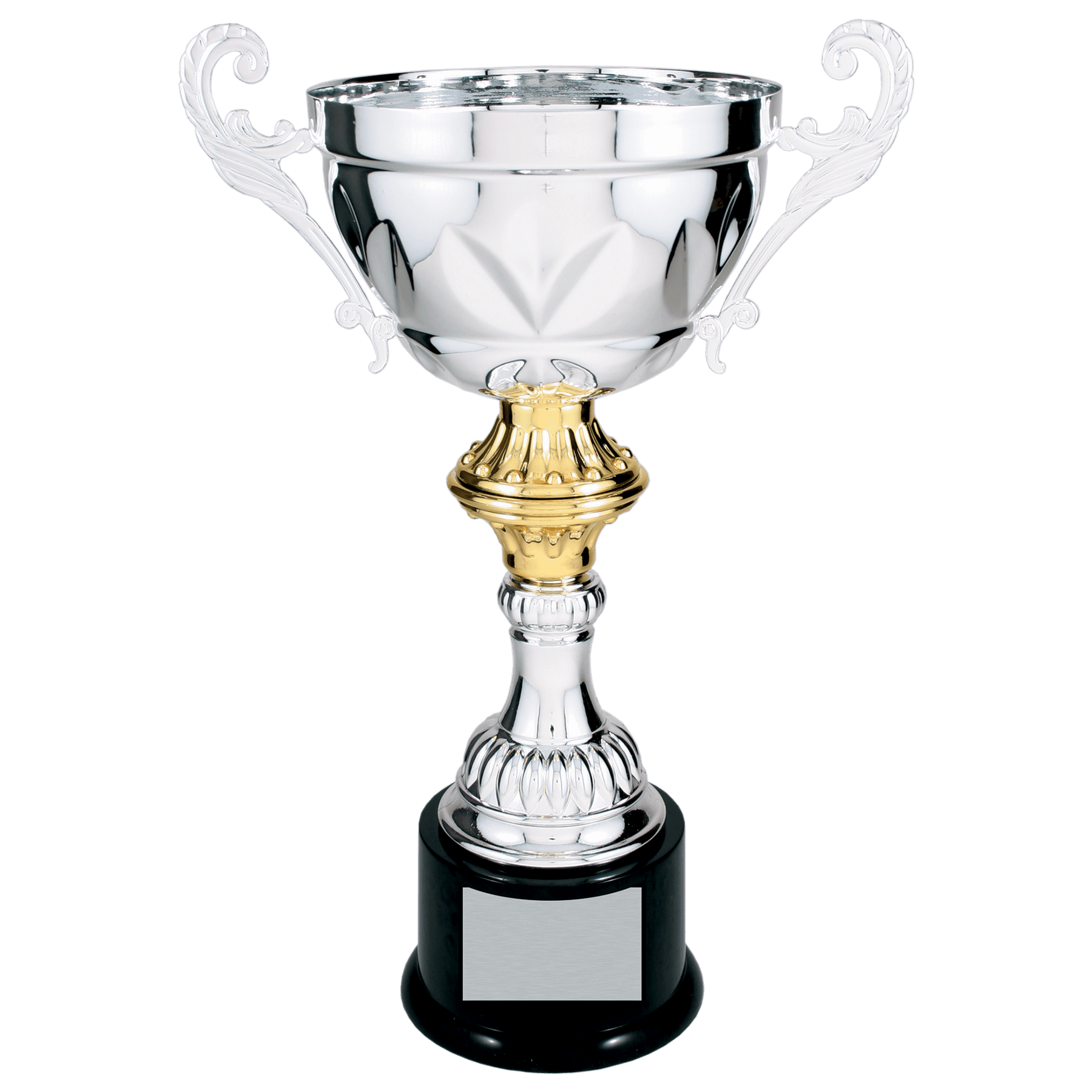 Metal Cup with Handles Trophy on Plastic Base - ACU09