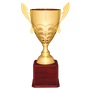 Metal Cup Trophy on Rosewood Royal Piano Finish Base - ACU21