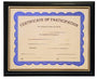 High Gloss Black Finish Slide-in Plaque w/ 8.5" x 11" Frame