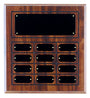 Cherry Finish Completed Perpetual Plaque with 12 Plates