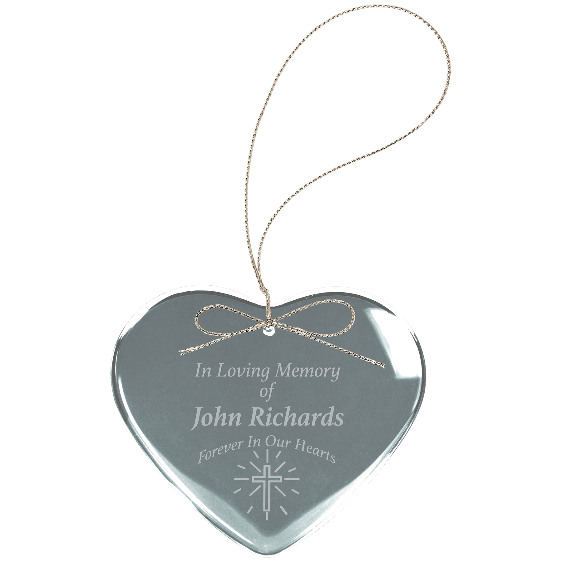 2.5" Crystal Heart Ornament