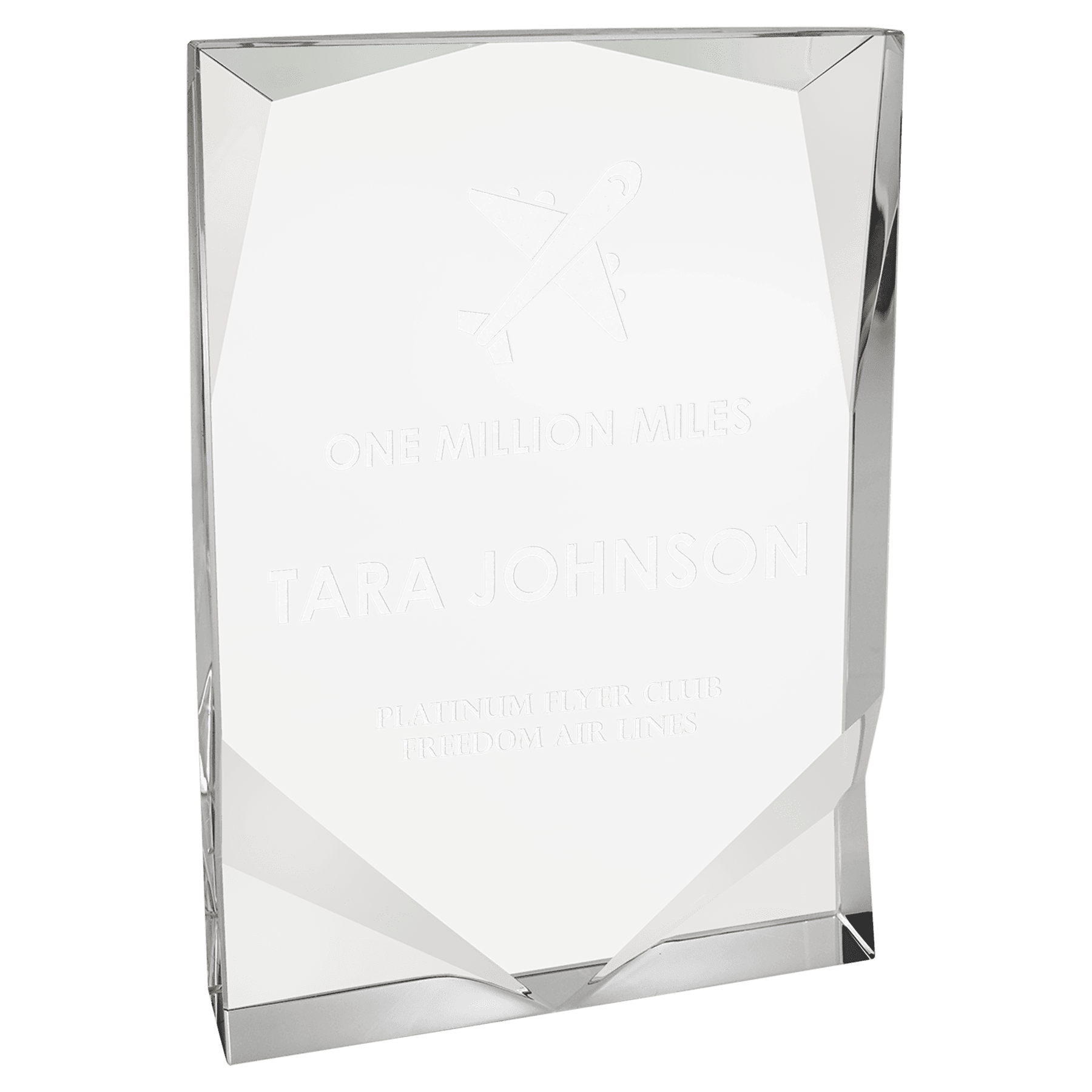 Crystal Rectangle with Two Front Bevels - ACS26