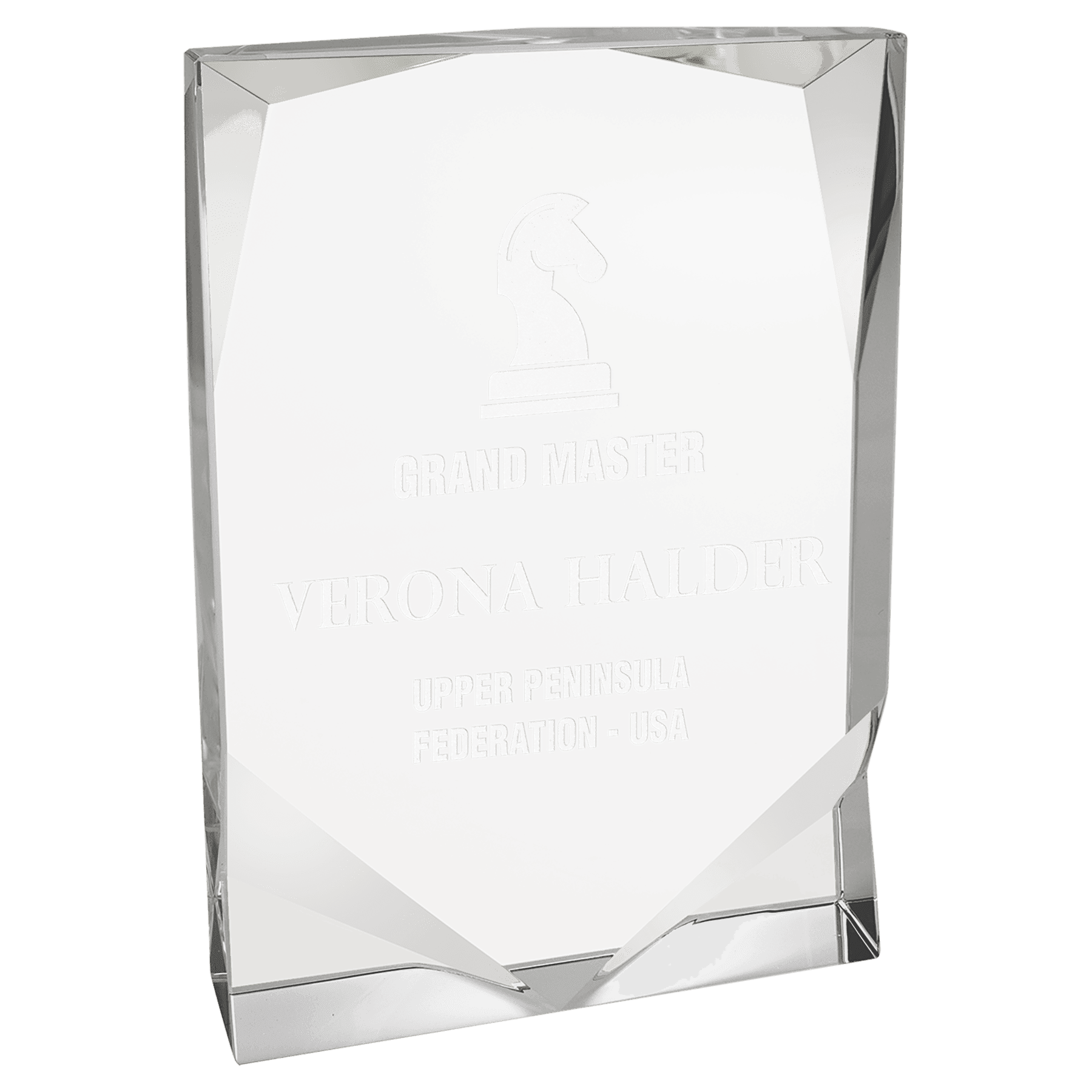 Crystal Rectangle with Two Front Bevels - ACS26