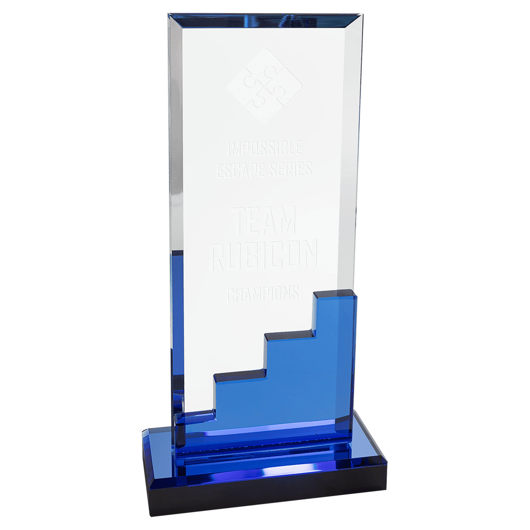 Crystal Blue Staircase with Blue Mirror Base - ACS27