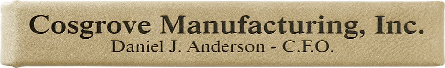 6.5" x 1" Light Brown Leatherette Single Pen Case