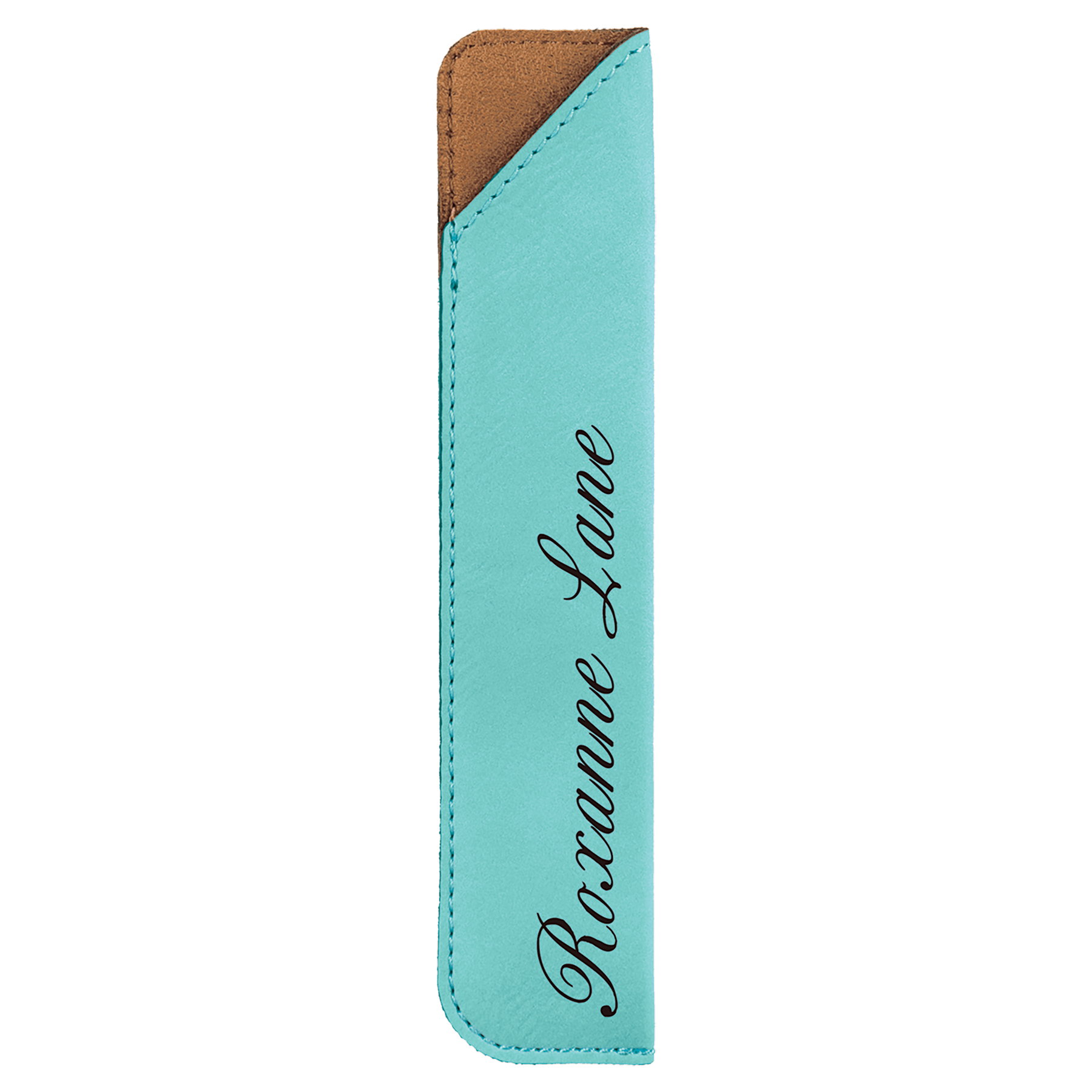 6.25" Teal Leatherette Pen Sleeve