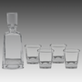 750ml Tequila Decanter Set w/Four 8 oz. Glasses - DCNT09