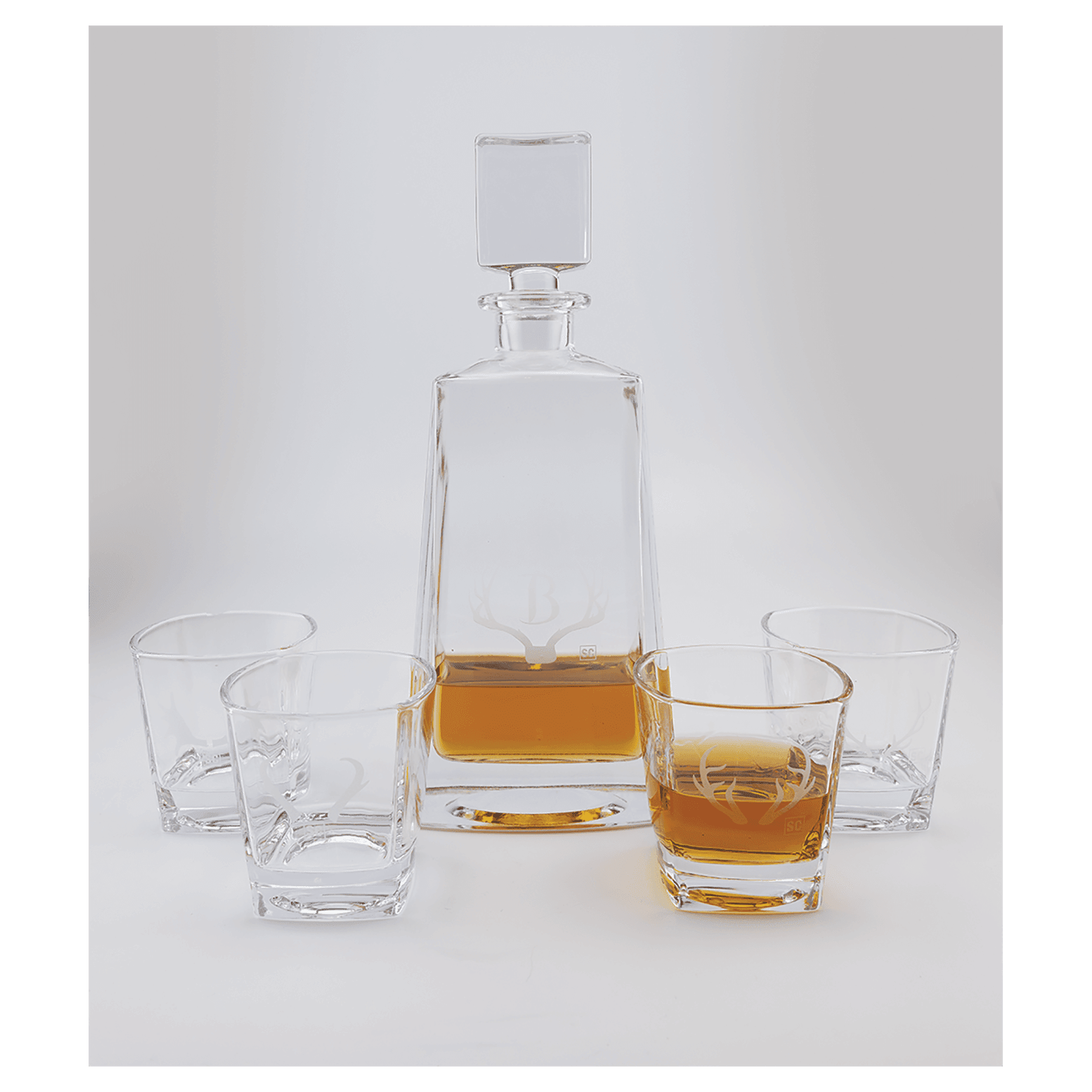 750ml Tequila Decanter Set w/Four 8 oz. Glasses - DCNT09