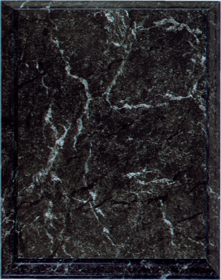 10.5" x 13" Improved Black Marble Finish Plaque