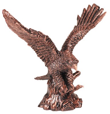 7.25" Antique Metallic Bronze Eagle Resin