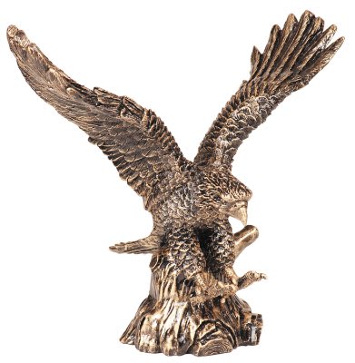 7.25" Antique Metallic Gold Eagle Resin